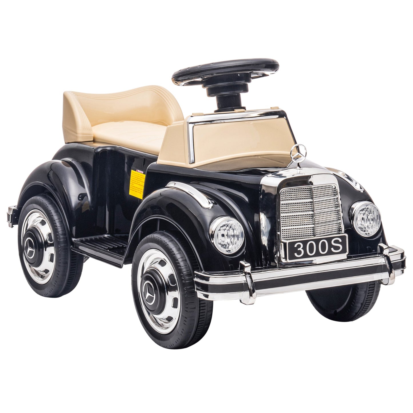 AIYAPLAY Foot to Floor Ride on Sliding Car Mercedes-Benz 300S Licencja na okres 18-48 miesięcy