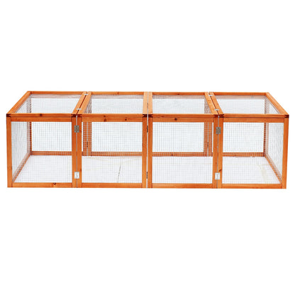 Pawhut Guinea Pigs Hutches W/ Mesh Wire, 181Lx100Wx 48H cm-Wood