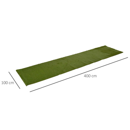 4 x 1m Artificial Grass Turf with 30mm Pile Height Non-toxic Drainage Holes