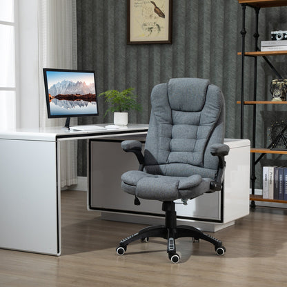 Vinsetto High Back Home Office Chair Computer Desk Chair w/ Arm, Swivel Wheels, Grey