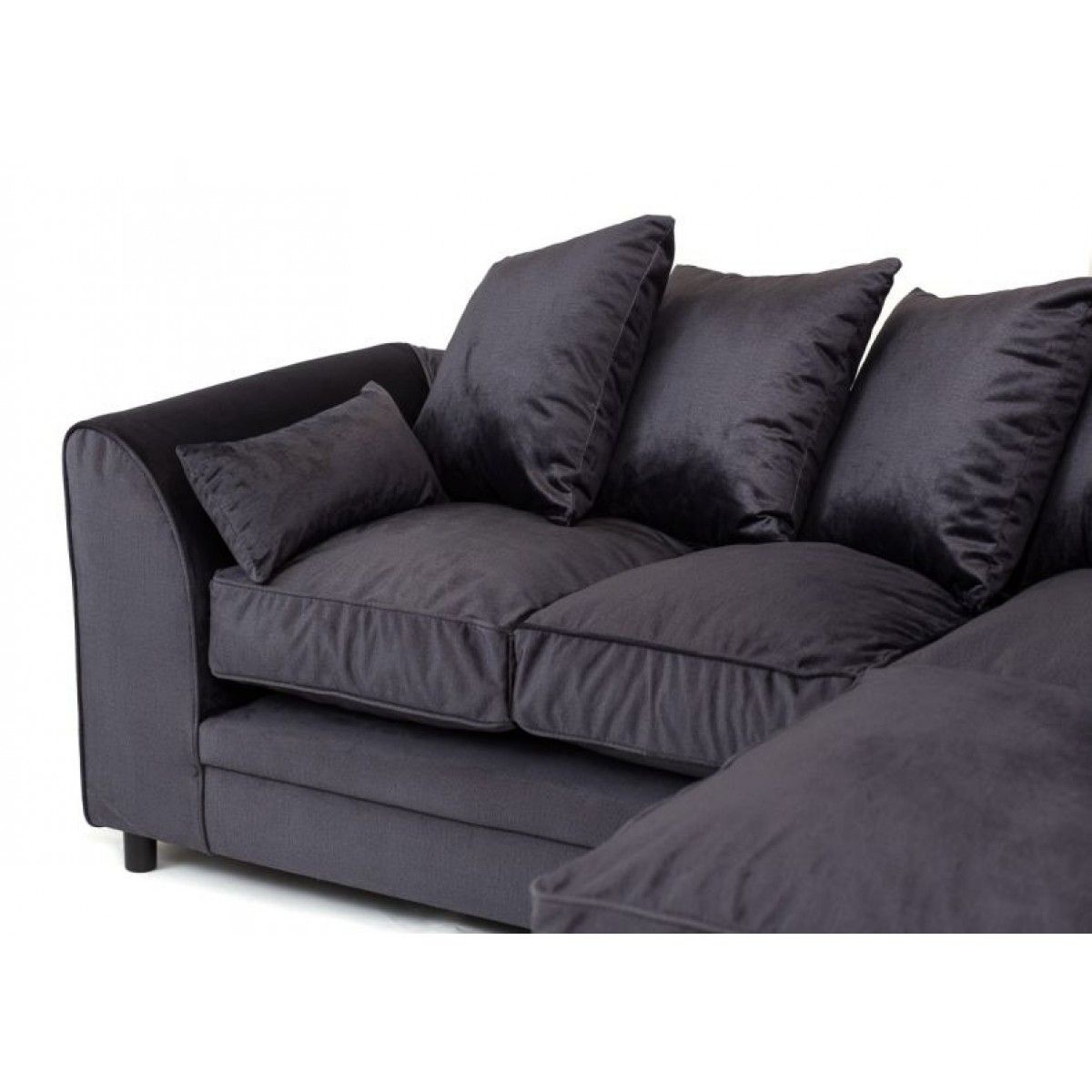 Chicago Velvet Corner Sofa - Dark Blue