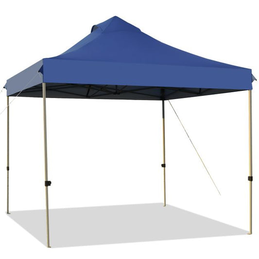 10' x 10' Portable Pop Up Canopy Event Party Tent Adjustable with Roller Bag-Blue