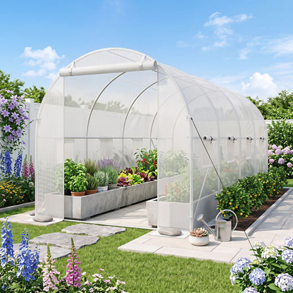 4.5 x 2 x 2 m Walk-in Tunnel Greenhouse for Outdoors Plant Hot House-Type A
