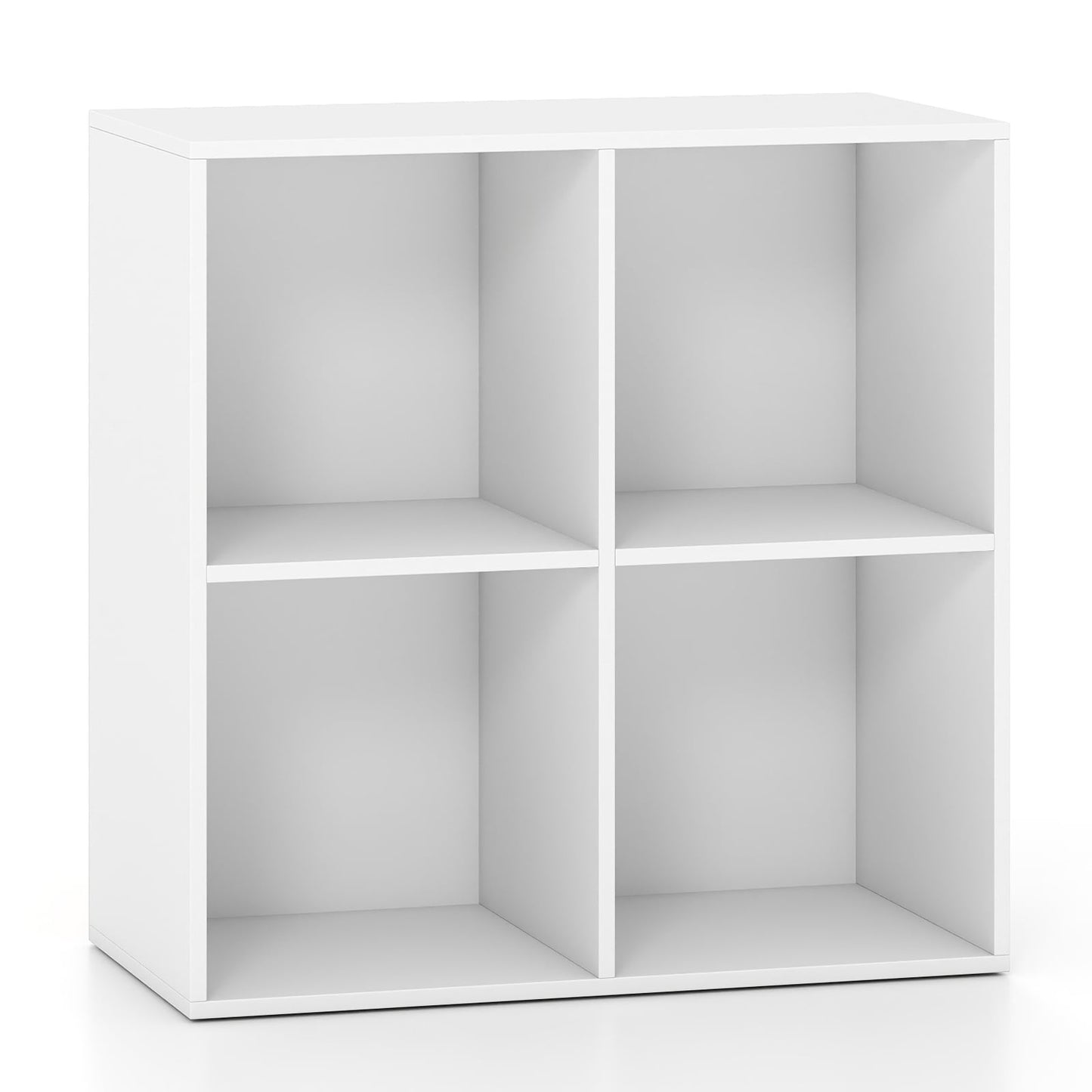 4-Cube Book Shelf Wooden Bookshelf Modern Bookcase Storage Organizer