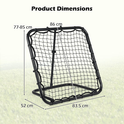 4-Position Adjustable Bounce Back Volleyball Trainer with Metal Frame for Kids Youth Adults