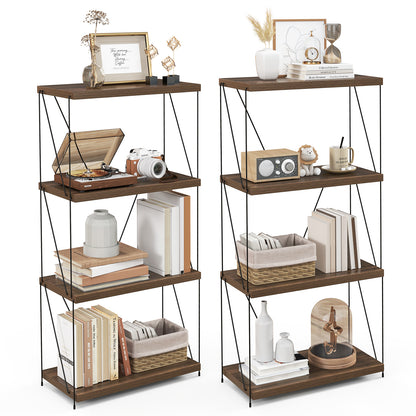 4-Tier Multipurpose Display Rack with Metal Frame