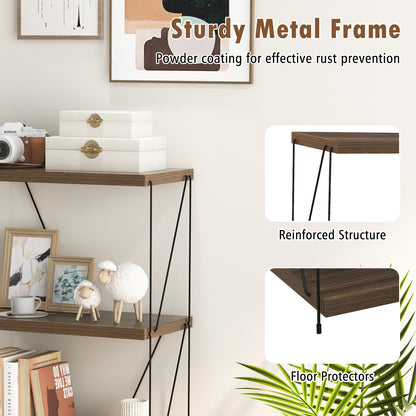 4-Tier Multipurpose Display Rack with Metal Frame