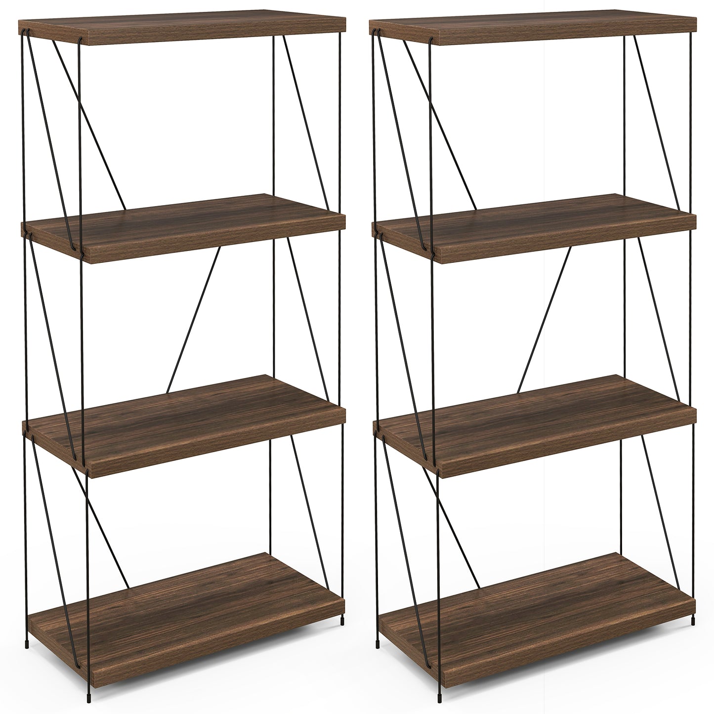 4-Tier Multipurpose Display Rack with Metal Frame