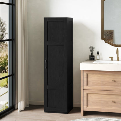150 cm Tall 4-Tier Freestanding Storage Floor Cabinet-Black
