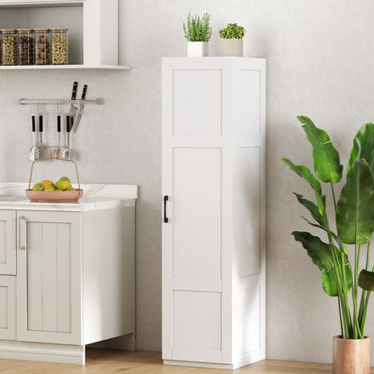 150 cm Tall 4-Tier Freestanding Storage Floor Cabinet-White