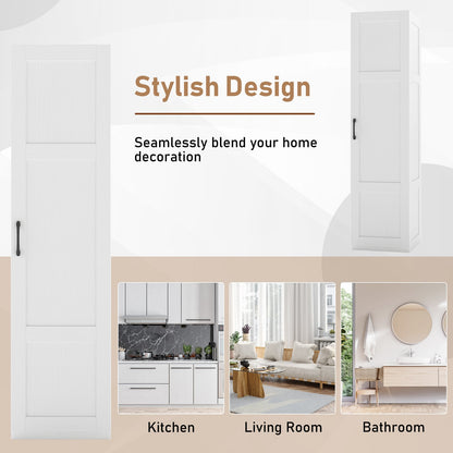 150 cm Tall 4-Tier Freestanding Storage Floor Cabinet-White
