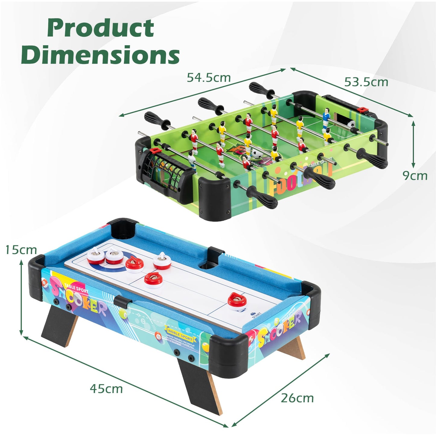4 in 1 Combo Game Table Set with Full Accessories for Kids Age 3+