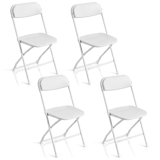 4 Pack Folding Chairs in White