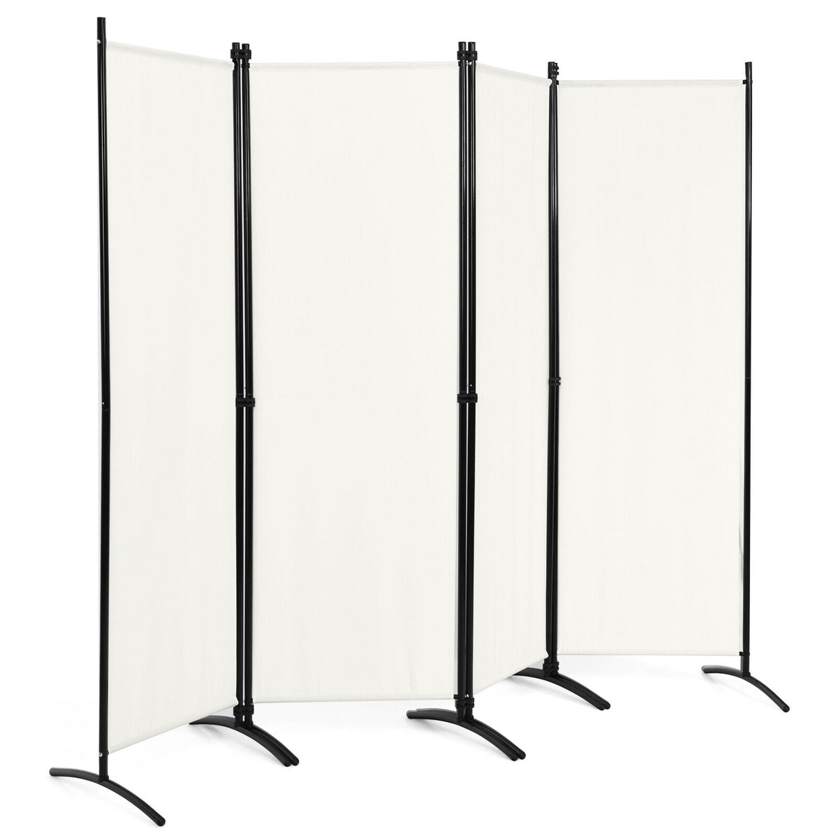 4 Panel Wall Privacy Screen Protector for Home-White