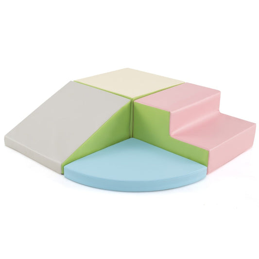 4-Piece Climb and Crawl Foam Block Play Set for Infant Baby-Colourful