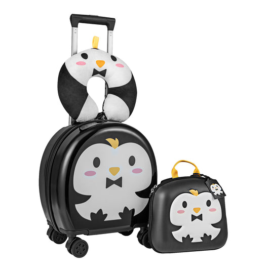 4-Piece Kid’s Luggage Set Kids Journey Suitcase Set-Black