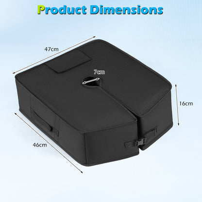 40 kg Umbrella Base Weight Sand-fillable Bag with Weatherproof Fabric-Black