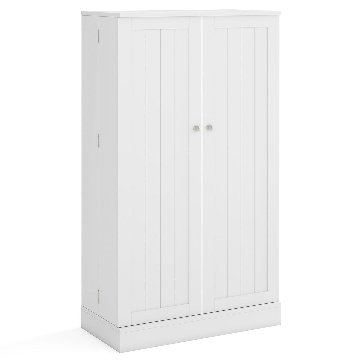 104cm Tall Kitchen Pantry Storage Cabinet with Doors and Adjustable Shelves-White