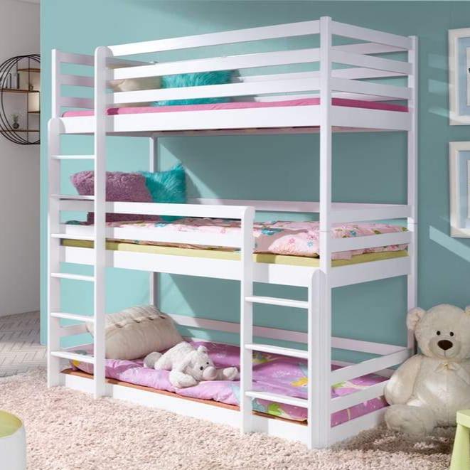 Leicester Wooden Triple Bunk Bed Ted