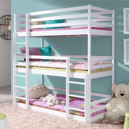 Leicester Wooden Triple Bunk Bed Ted