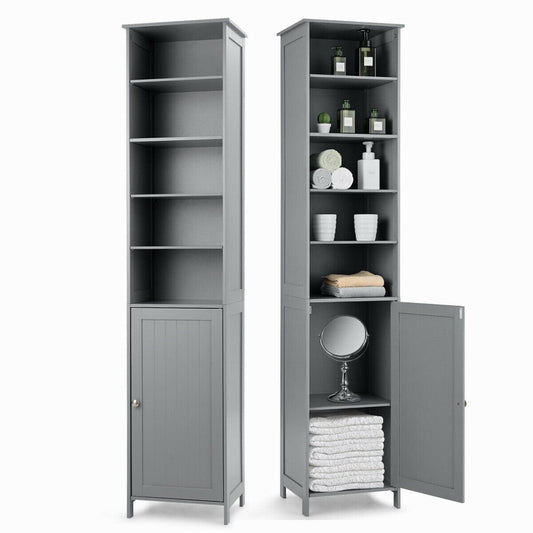 7-Tier Tall Freestanding Cabinet-Grey