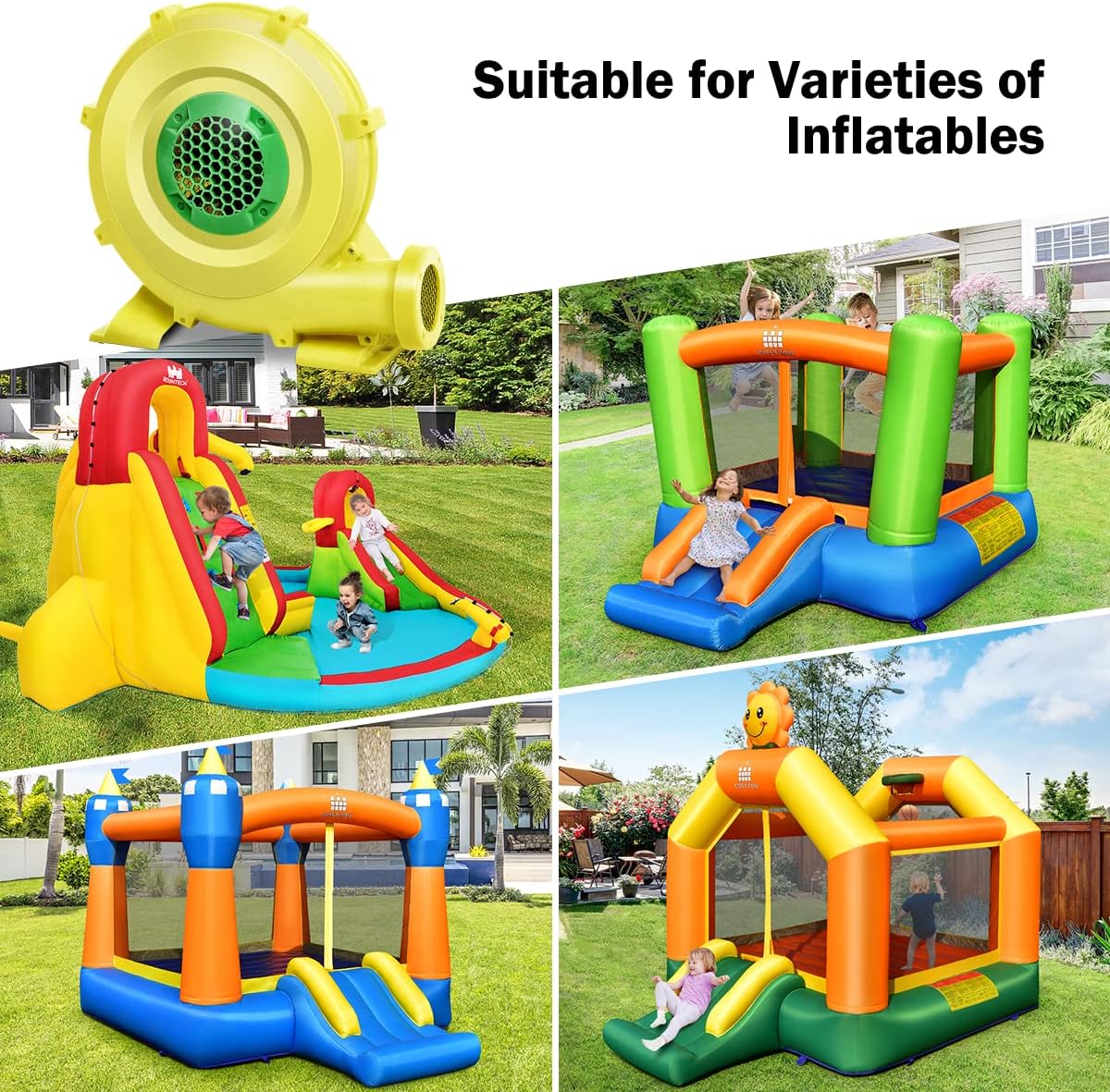 450W Air Blower for Long Time Use Inflatable Bouncer Blower