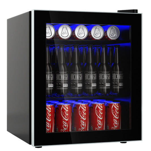 46L Mini Fridge Beverage Cooler Refrigerator Low Noise Drink Dispenser Machine in Black
