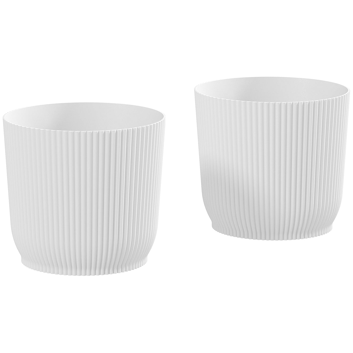 Outsunny Set of Two √ê¬§22cm Planters - White