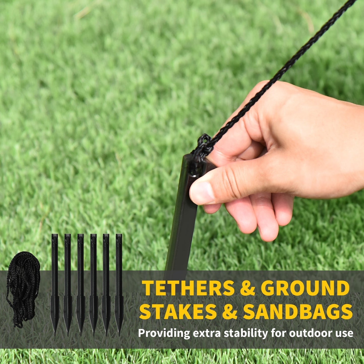 Outsunny 180 cm Tall Halloween Inflatables Pumpkin and Cat with Built-in LED Lights, Self-Inflating Outdoor Halloween Decoration for Garden Party, Orange and Black