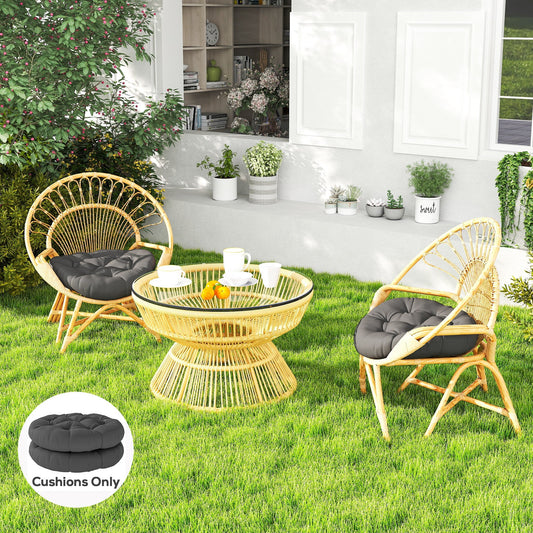 Outsunny Set of Two â60cm Outdoor Cushions - Dark Grey