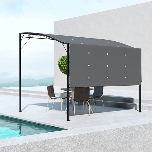 Outsunny Patio Metal Gazebo in Charcoal Grey, image 2