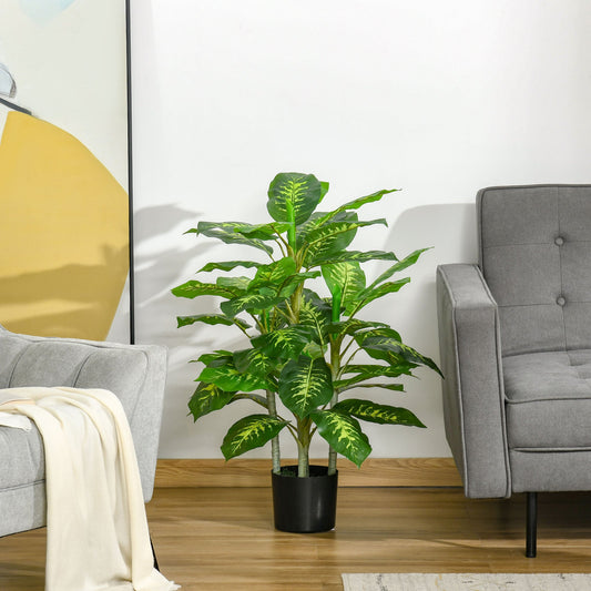 HOMCOM Artificial Evergreen Tree Fake Decorative Plant in Nursery Pot for Indoor Outdoor DŽcor, 95cm