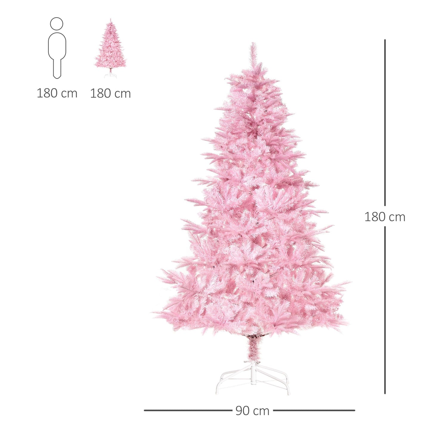 6FT Pop-up Artificial Christmas Tree Holiday Xmas Holiday Tree Decoration with Automatic Open for Home Party, Pink