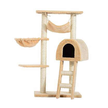 PawHut Cat Tree Kitten Activity Centre Scratch Scratching Scratcher Climber Post Rest Bed Toy 100cm