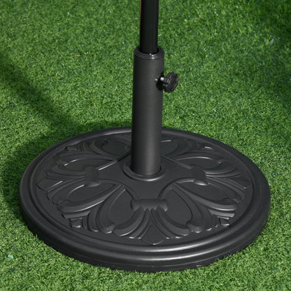 Outsunny Round Parasol Base Heavy Duty Cement Stand Umbrella Holder Garden