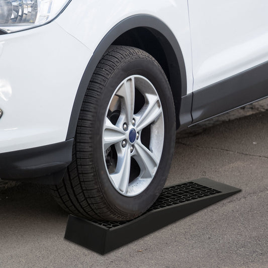 HOMCOM Para 2 plastikowych ramp krawężnikowych z niskim wejściem Powierzchnia antypoślizgowa Udźwig 3 tony Garaż Warsztat Samochody SUV Małe vany