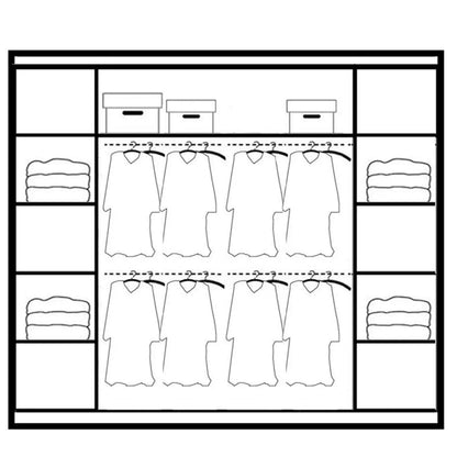 Wokingham Sliding Door Mirror 225cm Wardrobe - Platinum