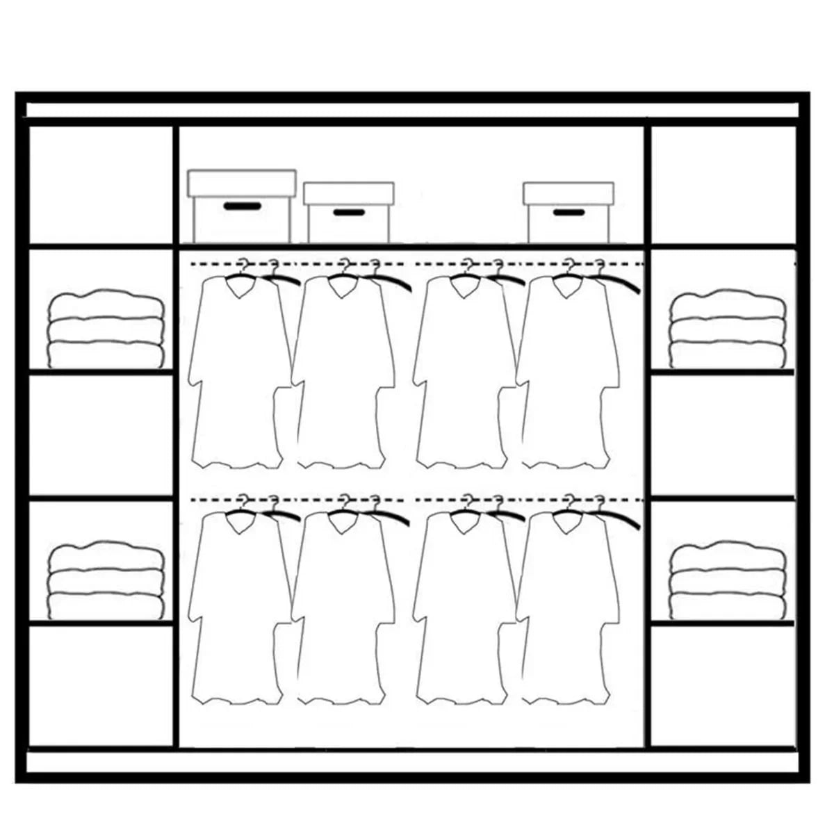 Wokingham Sliding Door Mirror 225cm Wardrobe - Oak Wotan