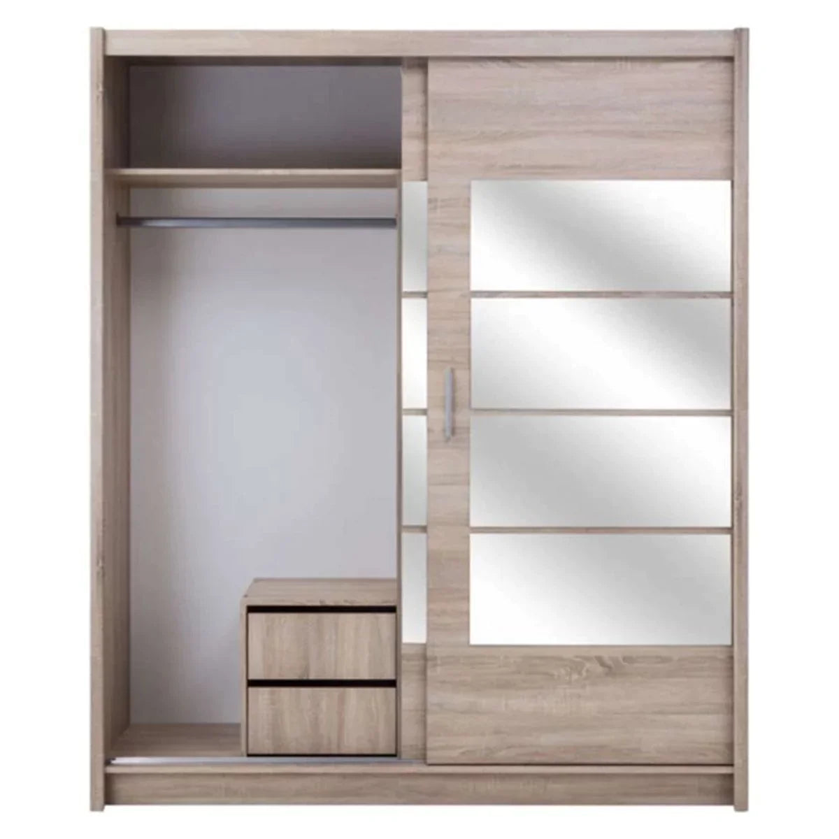 Blackburn Sliding Door 180cm Wardrobe Sonoma Oak