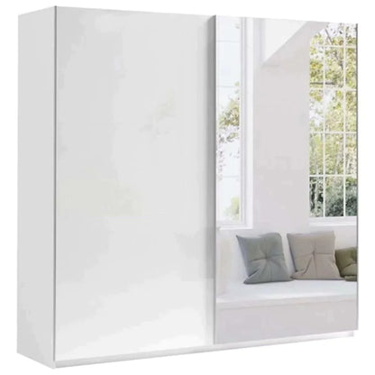 Morocco 2 Sliding Door Mirror High Gloss Wardrobe - 200cm