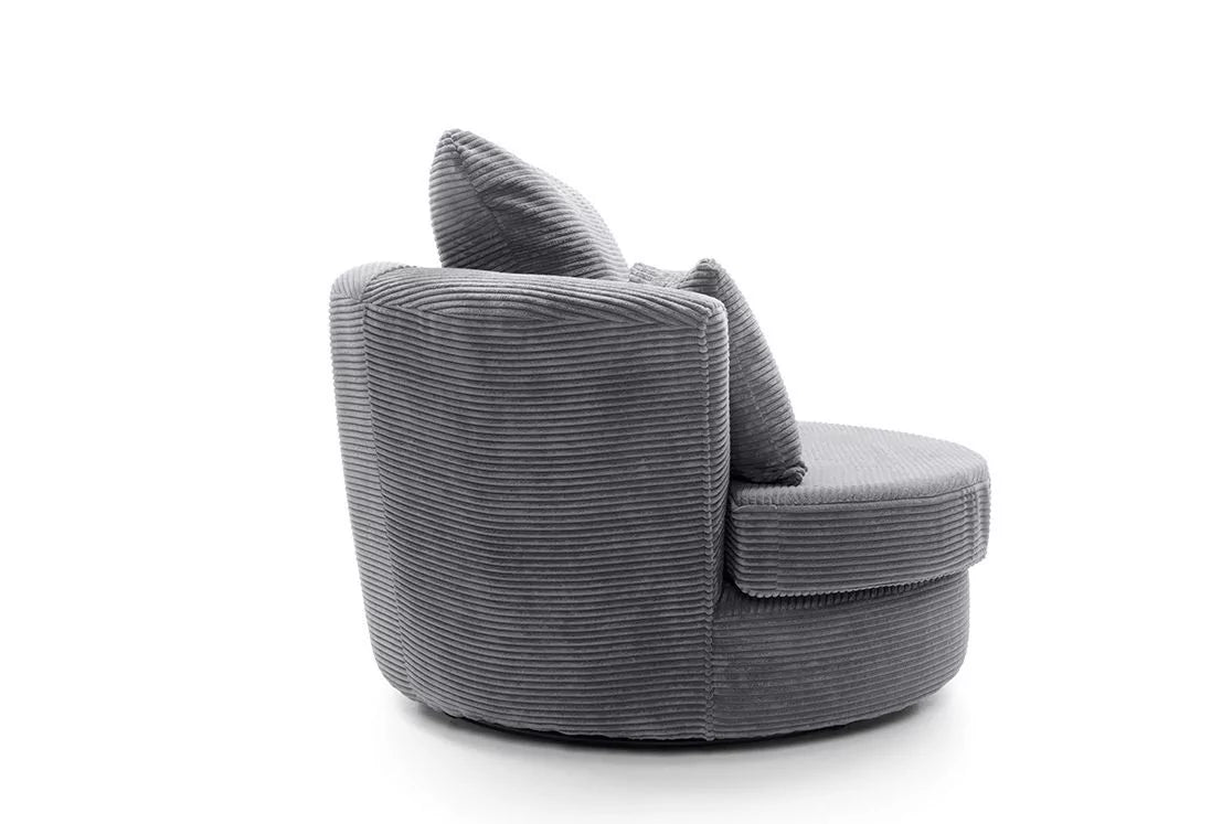 Jill Jumbo Swivel Chair - Grey