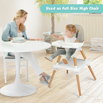 4 in 1 Baby High Chair Infant  Feeding Seat-Grey