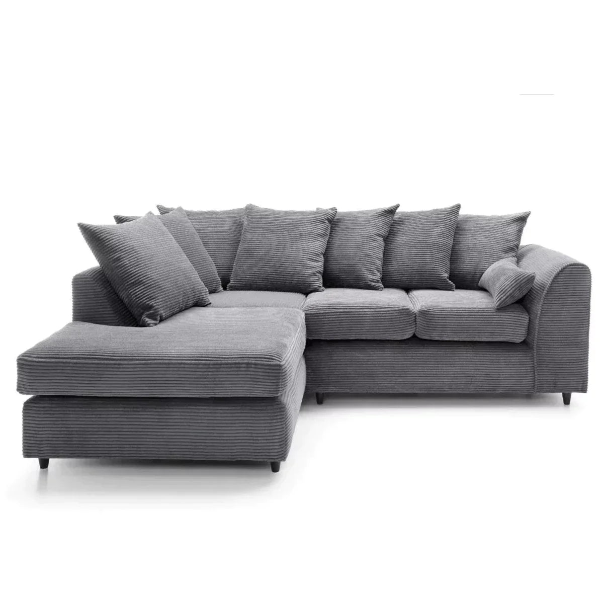 Jumbo Cord Brown Corner Sofa