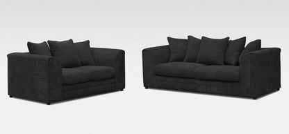 Daniel Jumbo Cord 4 Seater Corner Sofa Silver - Right and Left Arm - Available in Other Colours