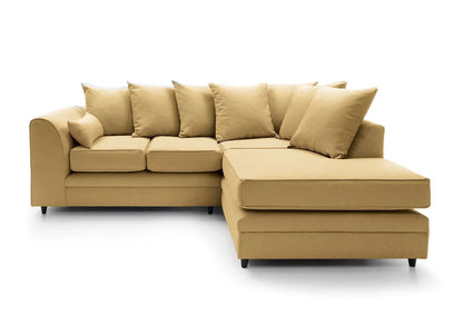 Dorota II Fabric Corner Sofa - Mustard