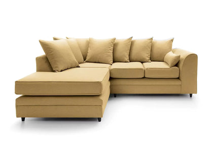 Dorota II Fabric Corner Sofa - Mustard