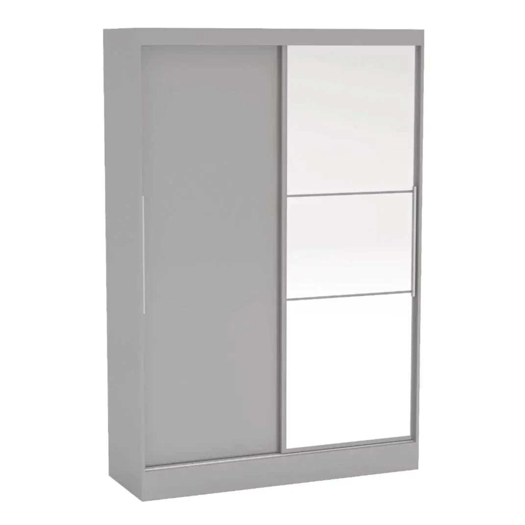 Birlea Lynx 2 Door Mirrored Sliding Wardrobe - Grey