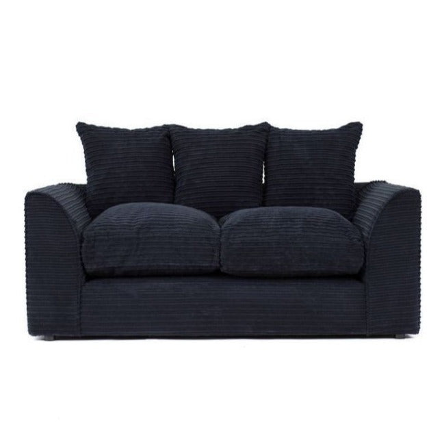 Sofa narożna Porto Jumbo Cord - czarna