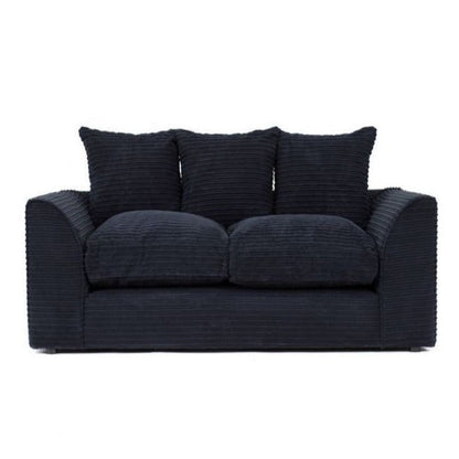 Sofa narożna Porto Jumbo Cord - czarna