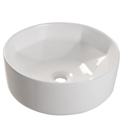 40.5cm Dia. Modern Style Round White Bathroom Sink